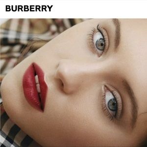 Burberry lip velvet in military red. New in box!